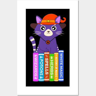 Cute Wizard Kawaii Cat Posters and Art